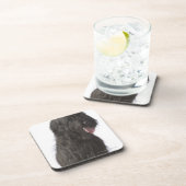 Schwarzer Hund, Briard Untersetzer (Rechte Seite)