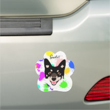 Schwarzer Hund bunt