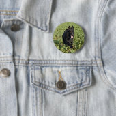 Schwarzer Hund Button (Beispiel)
