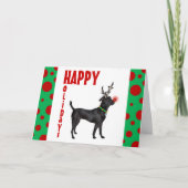 Schwarzer Hund Feiertagskarte (Vorderseite)