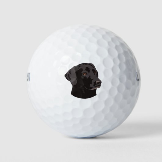 Schwarzer Hund Golfball (Vorderseite)