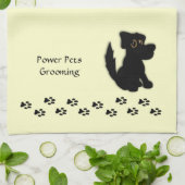 Schwarzer Hund Haustier Groomer Handtuch (Gefaltet)