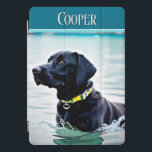 Schwarzer Hund im Wasser iPad Pro Cover<br><div class="desc">Dieses iPad Cover Design zeichnet sich durch eine schöne Grafik eines schwarzen Labrador Hundes im Wasser aus. Ein tolles Geschenk für den Labrador- oder Hundebesitzer. Personalisieren Sie es mit Ihrem Nachnamen. Großartiges Geschenk! Erstellt von der einfachen Farmhouse Press.</div>