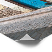 Schwarzer Hund in Cusco, Peru Poster (Ecke)