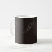 Schwarzer Hund Kaffeetasse (Vorderseite Links)