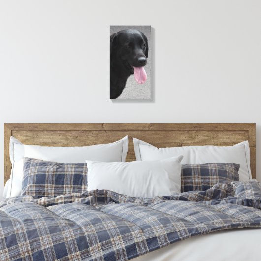 Schwarzer Hund Leinwanddruck (Insitu (Schlafzimmer))