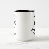 Schwarzer Hund-Mama der besten Hunde-Illustration Tasse (Zentrum)