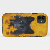 Schwarzer Hund mit Atemberaubenden Goldaugen Case-Mate iPhone Hülle (Rückseite (Horizontal))