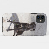 Schwarzer Hund mit bösen Augen Case-Mate iPhone Hülle (Rückseite (Horizontal))