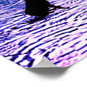 Schwarzer Hund mit Piercing-Augen-Plakat Poster (Ecke)