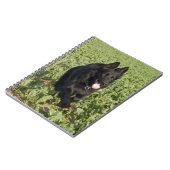 Schwarzer Hund Notizblock (Linke Seite)