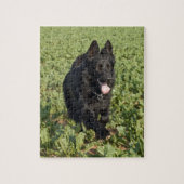 Schwarzer Hund Puzzle (Vertikal)