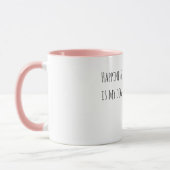 Schwarzer Hund rosa Ball Tasse (Links)