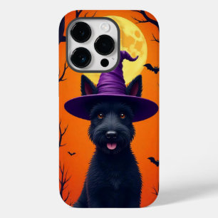 Schwarzer Hund sitzt in einer skurrilen Pose Case-Mate iPhone 14 Pro Hülle