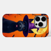 Schwarzer Hund sitzt in einer skurrilen Pose Case-Mate iPhone Hülle (Rückseite (Horizontal))