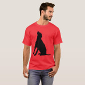 Schwarzer Hund T-Shirt (Vorne ganz)
