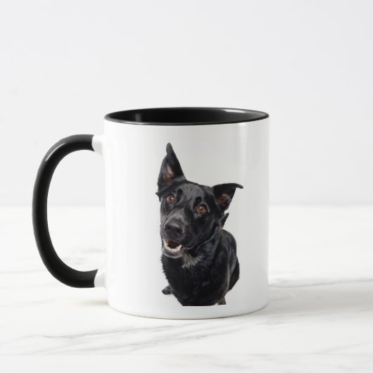 Schwarzer Hund Tasse (Links)