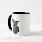 Schwarzer Hund Tasse (Vorderseite Links)