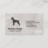 Schwarzer Hund | Tier Visitenkarte (Vorderseite)