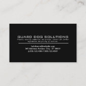 Schwarzer Hund | Tierdienste Visitenkarte (Rückseite)