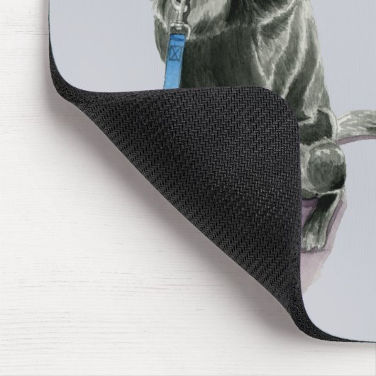 Schwarzer HundeAquarell-Malerei Mousepad (Ecke)