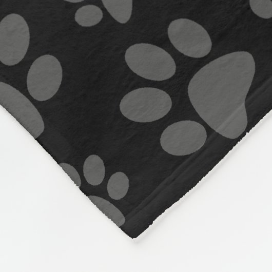 Schwarzer Hundepflaster Fleecedecke (Ecke)