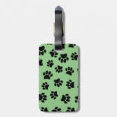 Schwarzer Hundeschlittenmuster Gepäckanhänger (Rückseite vertikal)