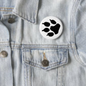 Schwarzer Hundetatzen-Druck-Knopf Button (Beispiel)