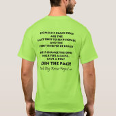 Schwarzer Hundeweg-Shirts T-Shirt (Rückseite)