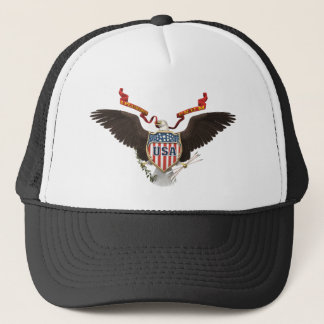Schwarzer Hut Amerikaner-Eagles USA Truckerkappe