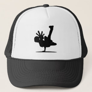 Schwarzer Hut BBOY Pose Truckerkappe
