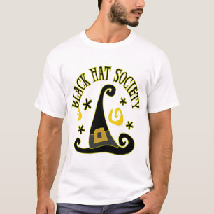 Schwarzer Hut-Gesellschafts-T - Shirt