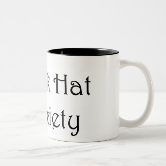 Schwarzer Hut-Gesellschafts-Tasse Zweifarbige Tasse (Rechts)