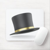 Schwarzer Hut mit goldfarbenem Band Mousepad (Mit Mouse)
