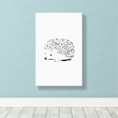 Schwarzer Igel Leinwanddruck (Insitu (Holzboden))