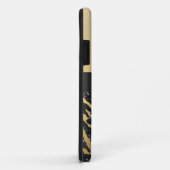 Schwarzer Imitat-Glitzerzebra-Druck u. Juwel-Krone Case-Mate iPhone Hülle (Hinten/Rechts)