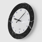 Schwarzer Imitat Große Wanduhr (Winkel)