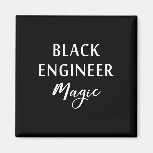 Schwarzer Ingenieur Magie Schwarzer Geschichtsmona Magnet