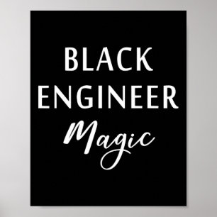Schwarzer Ingenieur Magie Schwarzer Geschichtsmona Poster