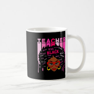 Schwarzer intelligenter Lehrer Afro Liebe Melanin Kaffeetasse