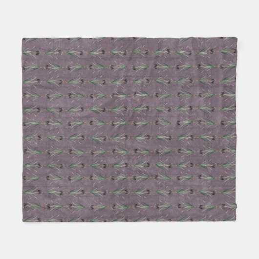 Schwarzer Iris auf antiken Tapisserien Fleecedecke (Vorderseite (Horizontal))