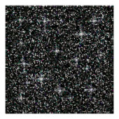 Schwarzer irisierender Glitzer Poster (Vorderseite)