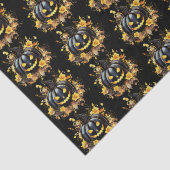 Schwarzer Jack-O' Lantern Pattern Halloween Seidenpapier (Detail)