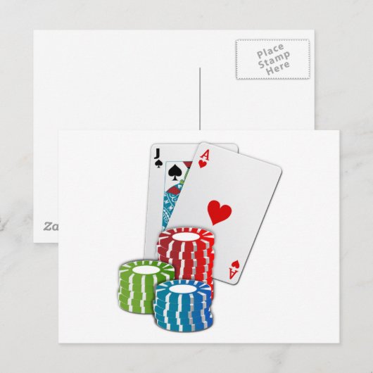 Schwarzer Jack Postkarte (Vorne/Hinten)