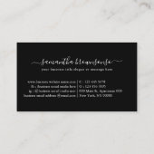 Schwarzer Jäger Vintager Schädel Visitenkarte (Rückseite)