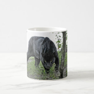 Schwarzer Jaguar-anpirschendes Kaffeetasse