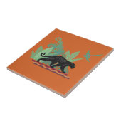 Schwarzer Jaguar Fliese (Seite)