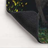 Schwarzer Jaguar im Wald-Mousepad Mousepad (Ecke)