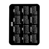 Schwarzer Jahreskalender 2019 Kleine flexible Magn Magnet (Vertikal)