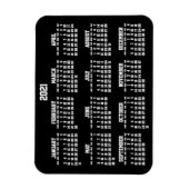 Schwarzer Jahreskalender 2021 Kleine flexible Magn Magnet (Vertikal)